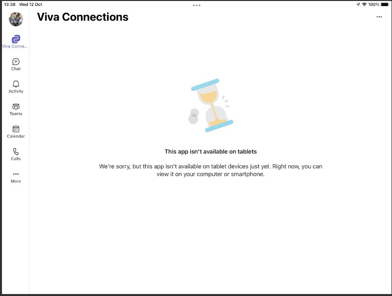 Microsoft Viva: Connections is available on iPad