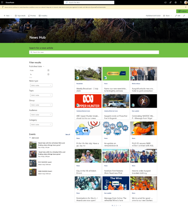 SharePoint Online intranet